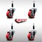 Service Caster 3'' SS Red Poly Wheel Swivel 7/8'' Expanding Stem Caster Set, 4PK SCC-SSEX20S314-PPUB-RED-78-4 - alternate 2